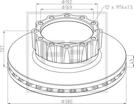 PE Automotive 036.006-00A - Disc frana aaoparts.ro