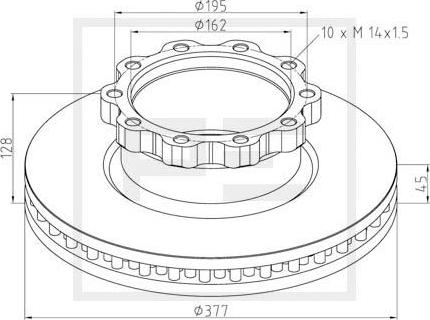 PE Automotive 036.117-00A - Disc frana aaoparts.ro