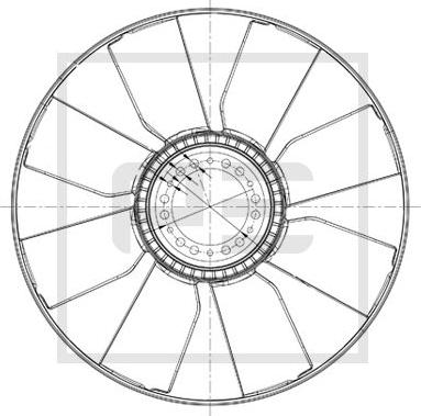 PE Automotive 030.190-00A - Ventilator, radiator aaoparts.ro