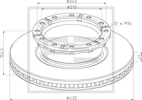 PE Automotive 026.673-10A - Disc frana aaoparts.ro