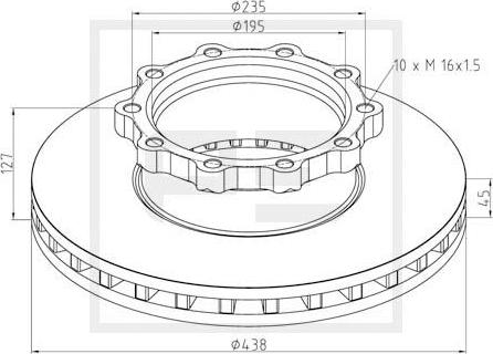 PE Automotive 146.204-00A - Disc frana aaoparts.ro