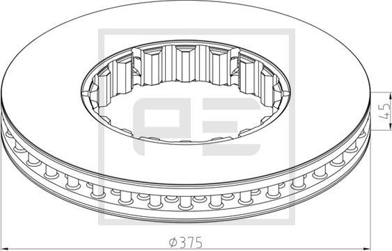 PE Automotive 146.224-10A - Disc frana aaoparts.ro