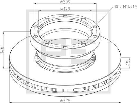 PE Automotive 106.205-00A - Disc frana aaoparts.ro