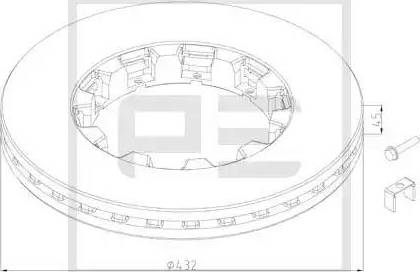 PE Automotive 106.203-80A - Surub, disc frana aaoparts.ro