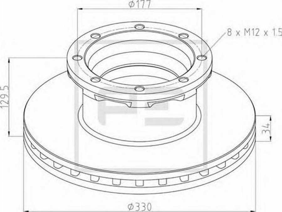 PE Automotive 016.670-00A - Disc frana aaoparts.ro