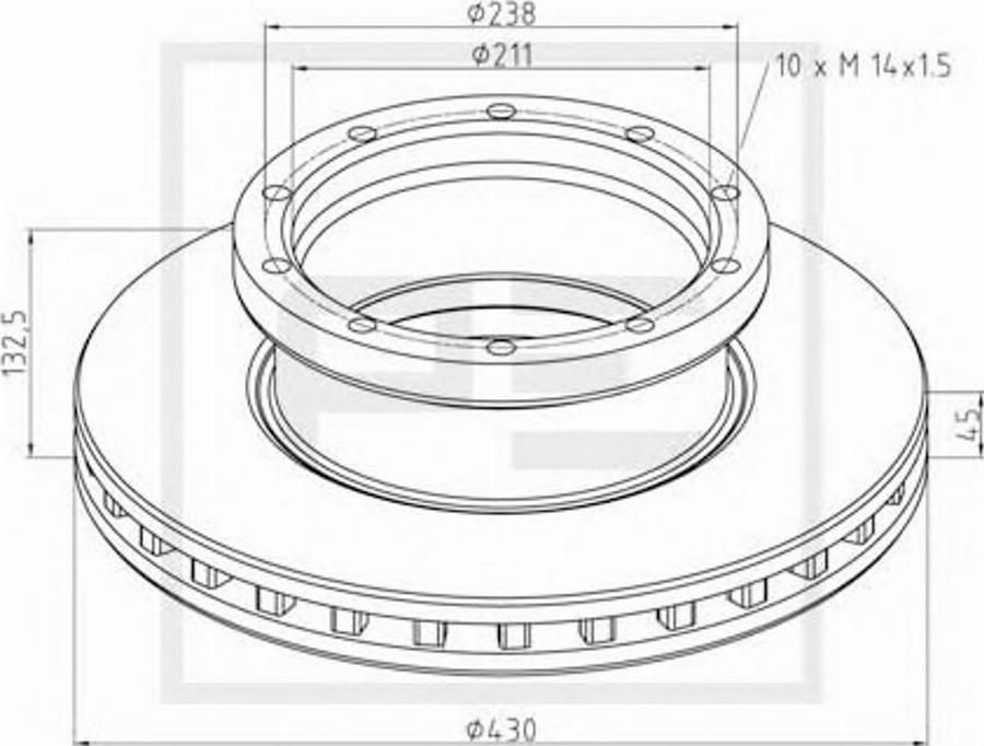 PETERS 016.295-00A - Disc frana aaoparts.ro