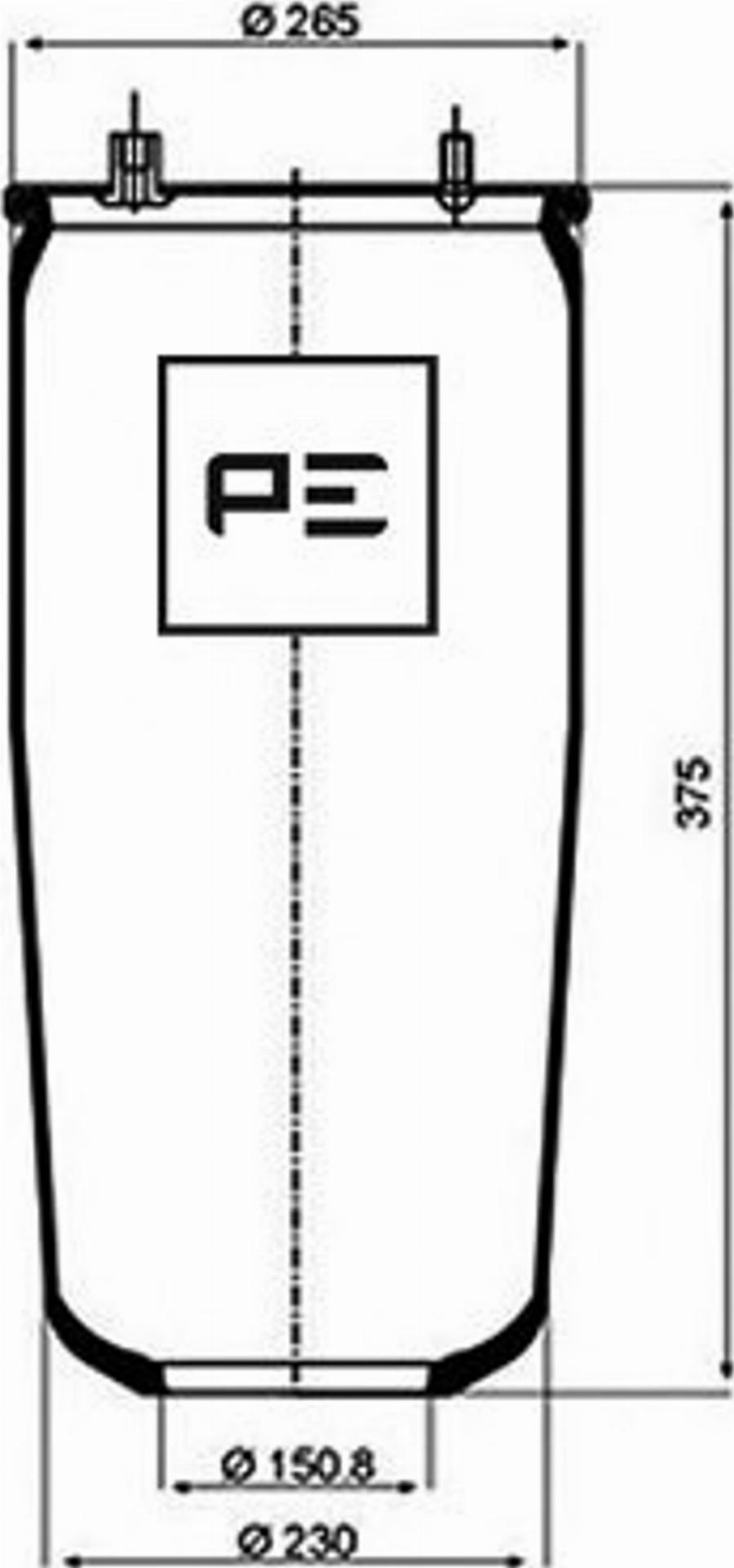 PE Automotive 08405371A - Burduf, suspensie pneumatica aaoparts.ro
