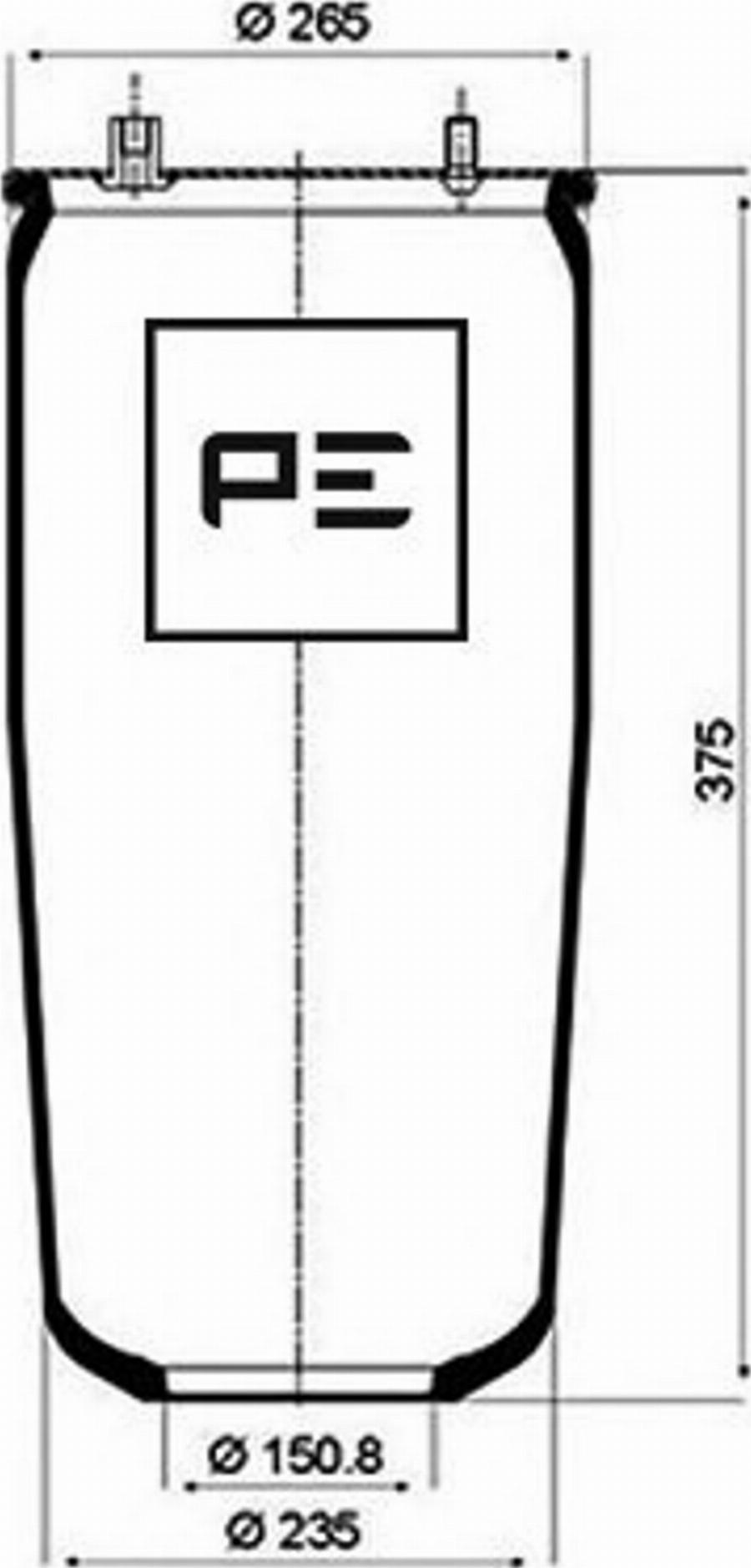 PE Automotive 08405271A - Burduf, suspensie pneumatica aaoparts.ro