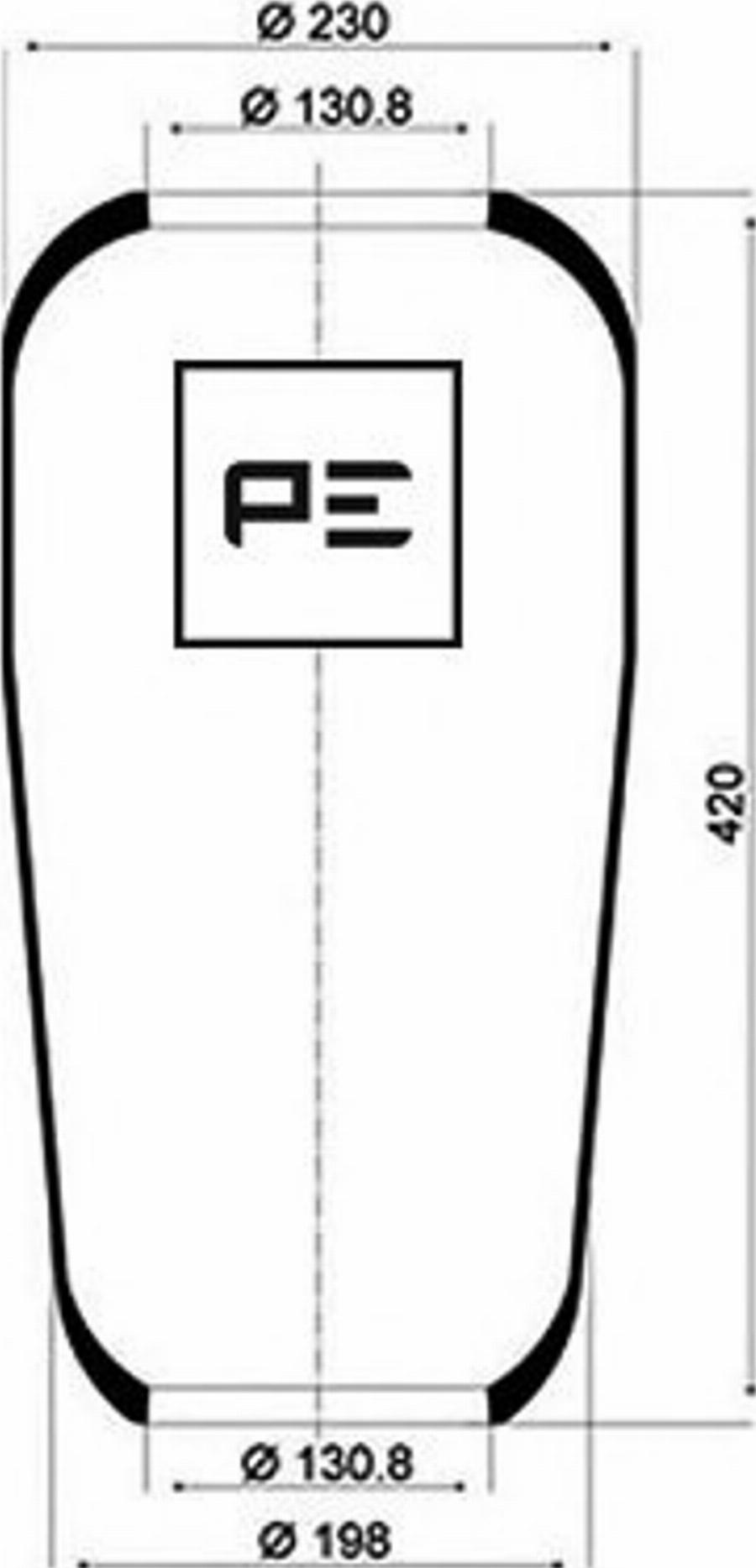 PE Automotive 08406270A - Burduf, suspensie pneumatica aaoparts.ro