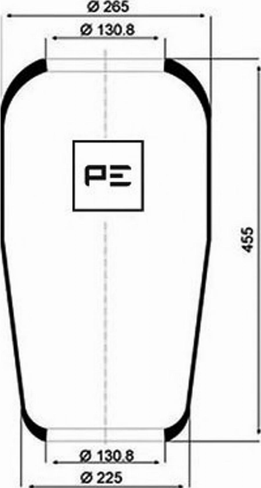 PE Automotive 08401670A - Burduf, suspensie pneumatica aaoparts.ro