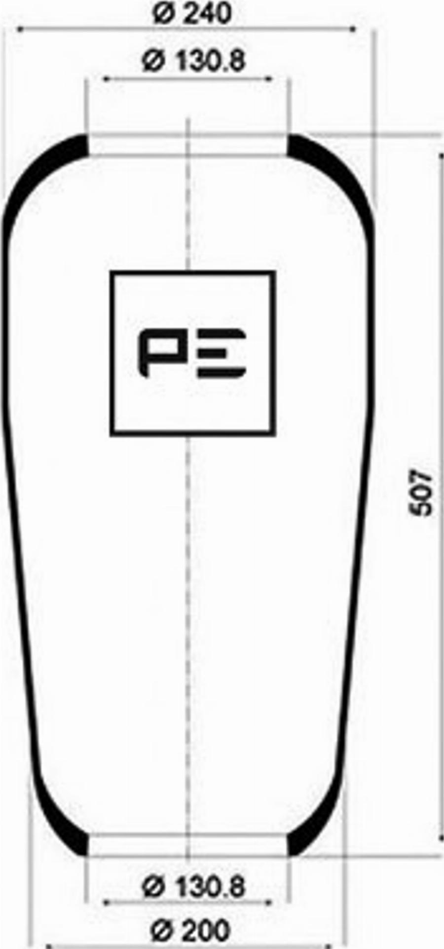 PE Automotive 08401370A - Burduf, suspensie pneumatica aaoparts.ro