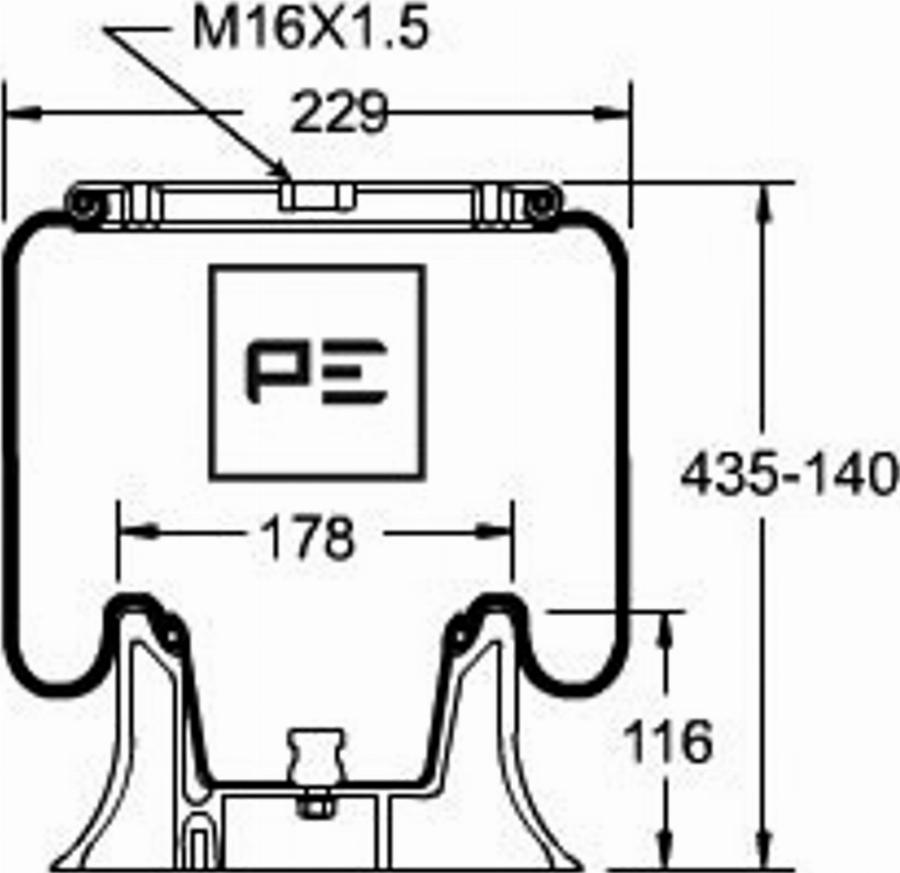 PE Automotive 084.192-71A - Burduf, suspensie pneumatica aaoparts.ro
