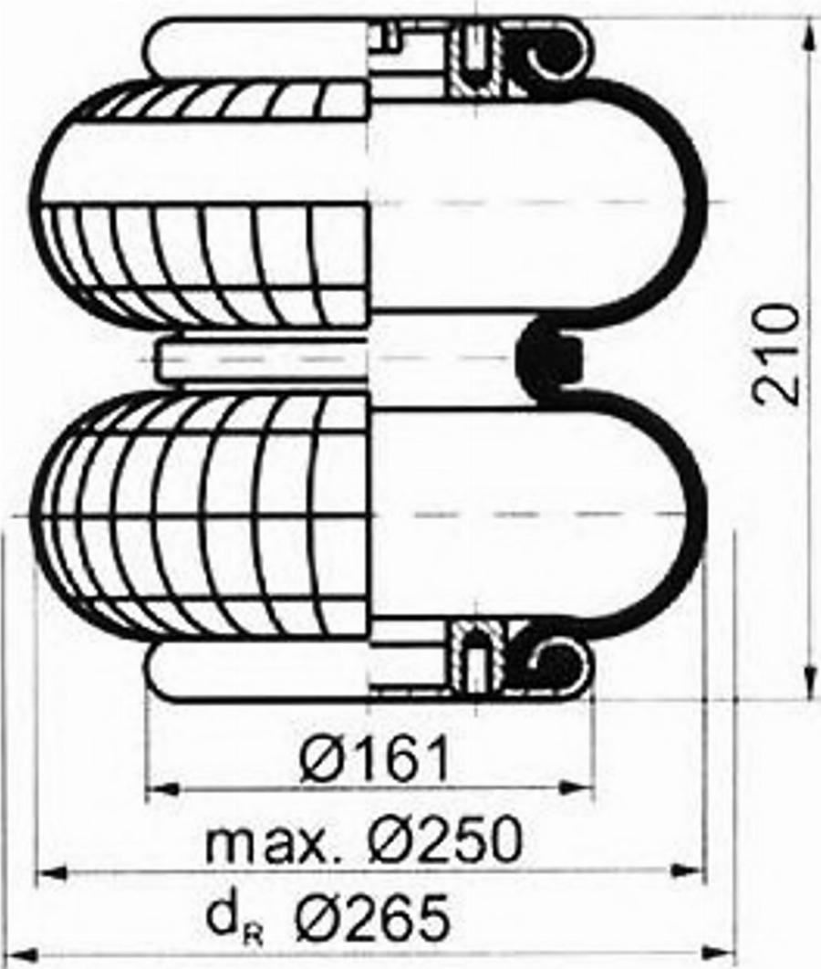 PE Automotive 08412711A - Burduf, suspensie pneumatica aaoparts.ro