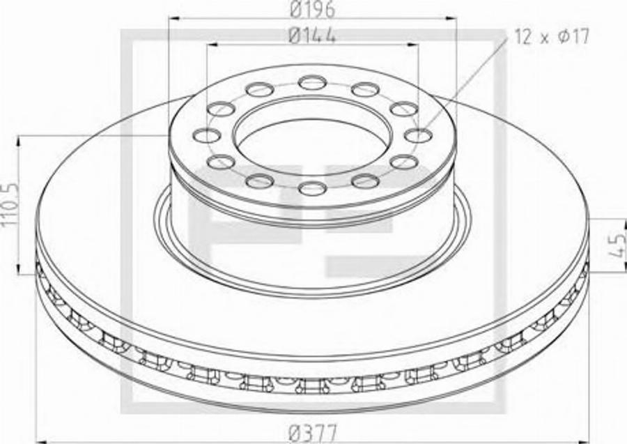 PE Automotive 036.144-00A - Disc frana aaoparts.ro