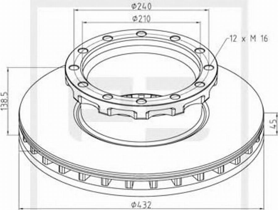 PE Automotive 026.667-10A - Disc frana aaoparts.ro