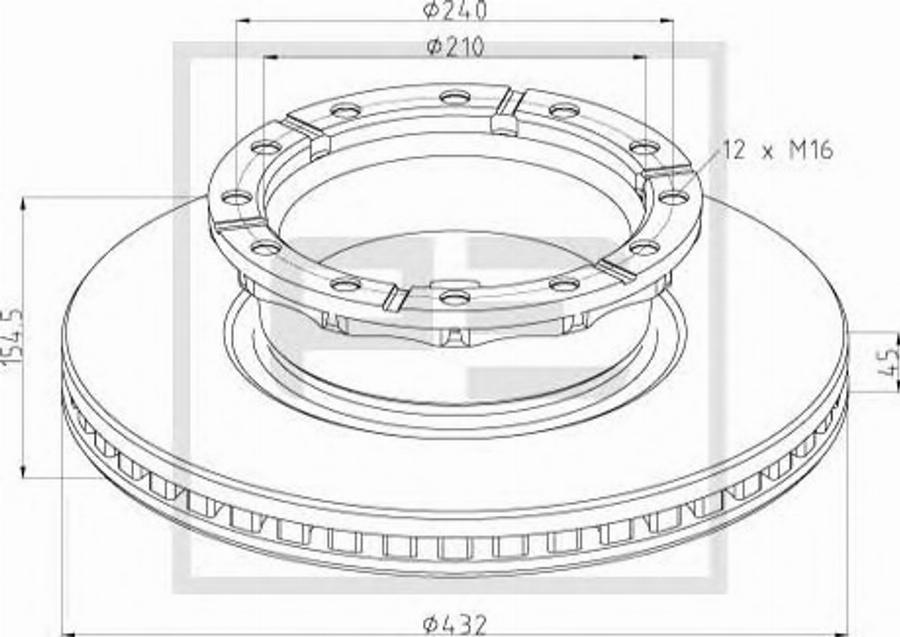 PE Automotive 026.673-10A - Disc frana aaoparts.ro