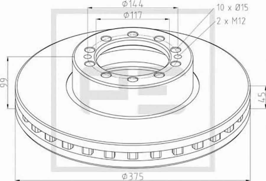PE Automotive 106.204-00A - Disc frana aaoparts.ro