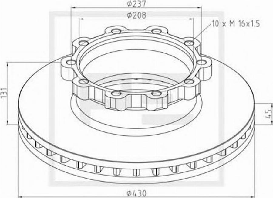 PE Automotive 126.100-00A - Disc frana aaoparts.ro