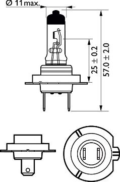 PHILIPS 12972VPC2 - Bec, far faza lunga aaoparts.ro