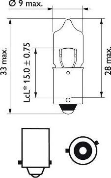 PHILIPS 12036B2 - Bec, semnalizator aaoparts.ro