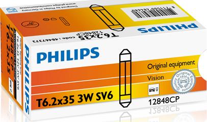 PHILIPS 12848CP - Bec, iluminare portbagaj aaoparts.ro