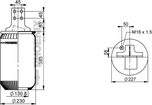 Phoenix 1 DF 20 G-4 NP - Burduf, suspensie pneumatica aaoparts.ro