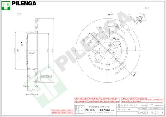 Pilenga 5424 - Disc frana aaoparts.ro