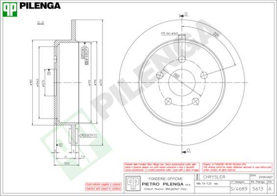 Pilenga 5613 - Disc frana aaoparts.ro