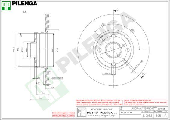 Pilenga 5054 - Disc frana aaoparts.ro