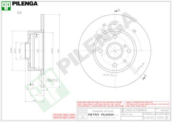 Pilenga 5055 - Disc frana aaoparts.ro