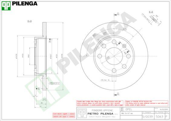 Pilenga 5063 - Disc frana aaoparts.ro