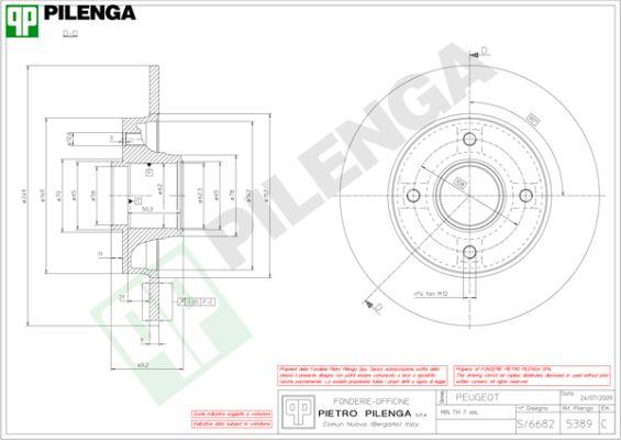 Pilenga 5389 - Disc frana aaoparts.ro