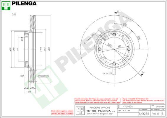Pilenga V610 - Disc frana aaoparts.ro