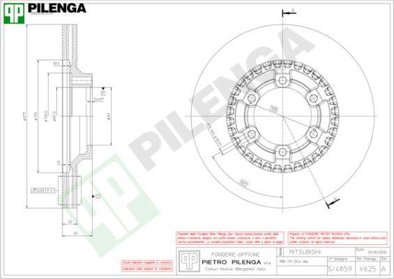 Pilenga V625 - Disc frana aaoparts.ro