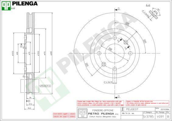 Pilenga V091 - Disc frana aaoparts.ro