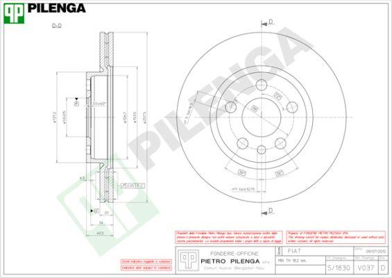 Pilenga V037 - Disc frana aaoparts.ro
