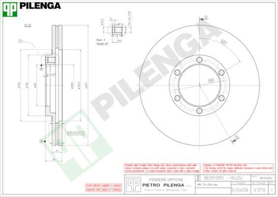 Pilenga V370 - Disc frana aaoparts.ro