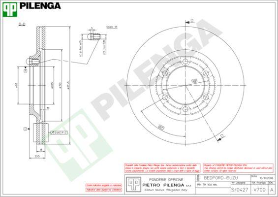 Pilenga V700 - Disc frana aaoparts.ro