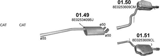 Polmo POLMO99935 - Sistem de esapament aaoparts.ro