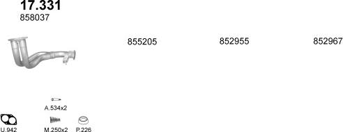 Polmo POLMO90046 - Sistem de esapament aaoparts.ro