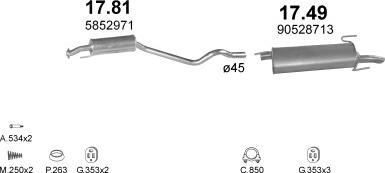 Polmo POLMO06474 - Sistem de esapament aaoparts.ro