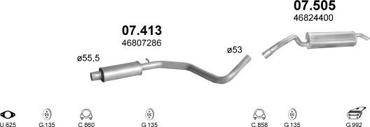 Polmo POLMO00664 - Sistem de esapament aaoparts.ro