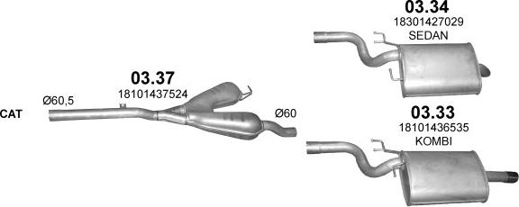 Polmo POLMO00064 - Sistem de esapament aaoparts.ro