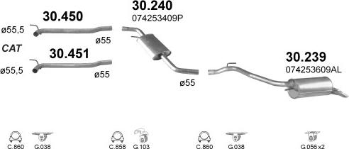 Polmo POLMO00382 - Sistem de esapament aaoparts.ro
