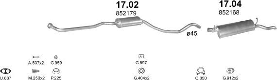 Polmo POLMO00285 - Sistem de esapament aaoparts.ro