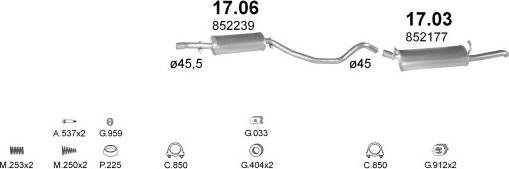 Polmo POLMO00763 - Sistem de esapament aaoparts.ro
