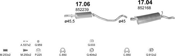 Polmo POLMO00762 - Sistem de esapament aaoparts.ro