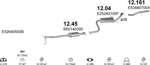 Polmo POLMO00726 - Sistem de esapament aaoparts.ro