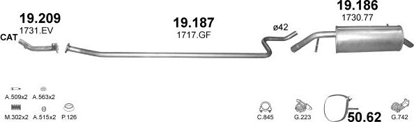 Polmo POLMO01978 - Sistem de esapament aaoparts.ro