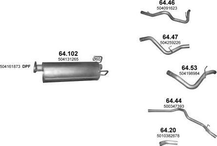 Polmo POLMO01654 - Sistem de esapament aaoparts.ro